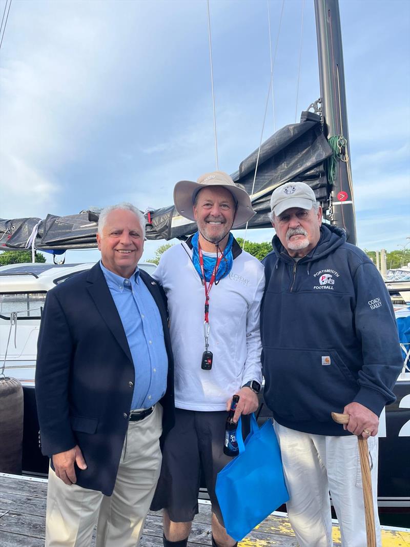 Commodore Robert Antignano, David Southwell, Asst Race Director Norman Bailey - OSTAR 2024 photo copyright Royal Western Yacht Club, England taken at Royal Western Yacht Club, England and featuring the IRC class