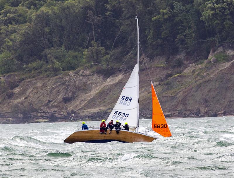 Strong winds during the 2024 Round the Island Race as the fleet pass Hurst Castle - photo © Martin Augustus / www.sailingimages.co.uk