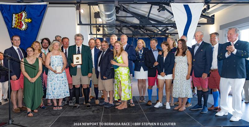 Crews of Alliance, Ceilidh, and Banter - 2024 Newport Bermuda Race photo copyright Steve Cloutier taken at Royal Bermuda Yacht Club and featuring the IRC class