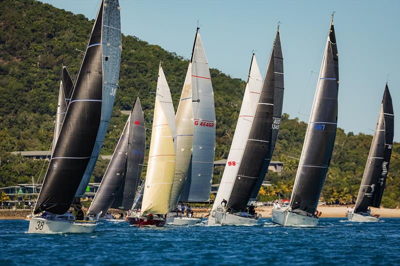 Fluro Yellow off and racing at Hamilton Island Race Week - photo © Salty Dingo