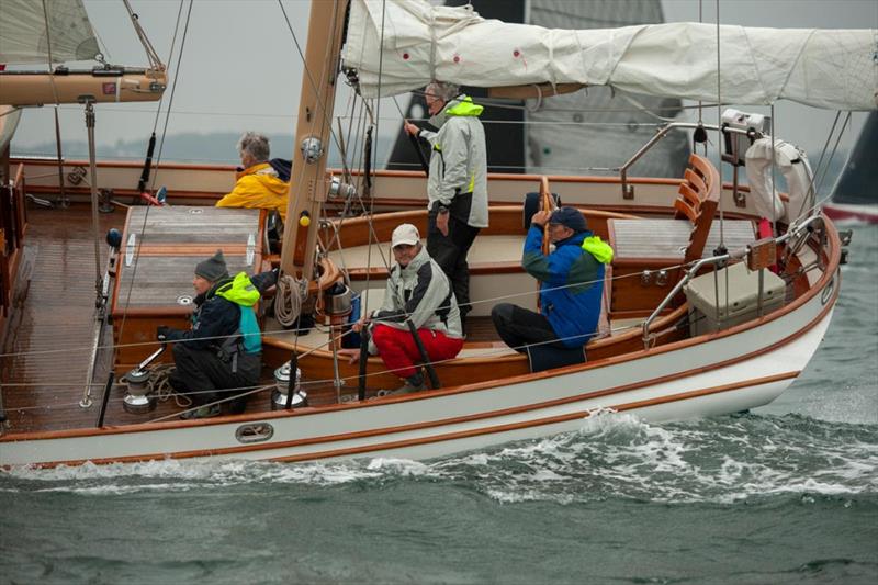 Jamestown's Steve Frary and crew aboard the Herreshoff Bounty Ketch Arrluuk race in the 2023 PHRF Spinnaker 3 Division photo copyright Sail Newport taken at Sail Newport and featuring the IRC class