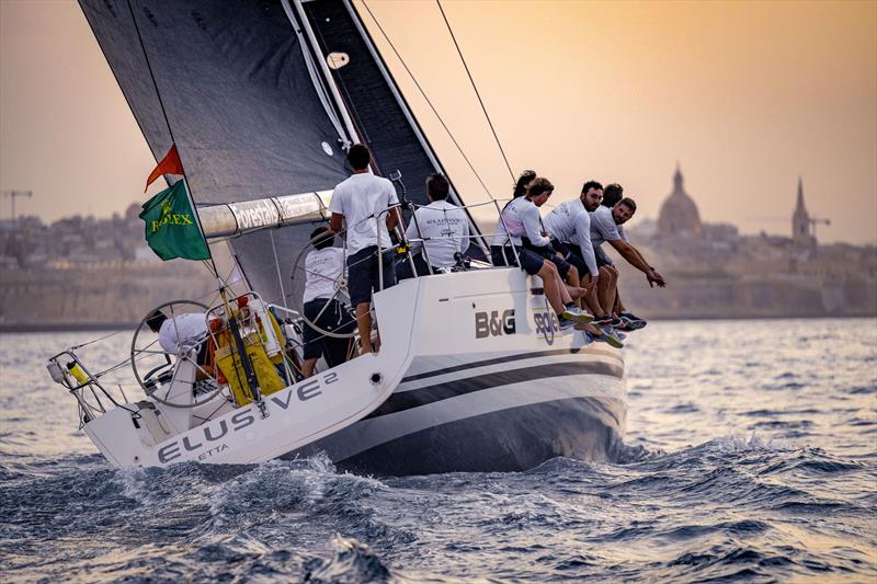 Christoph, Aaron & Maya Podesta's Elusive II during the Rolex Middle Sea Race - photo © Rolex / Kurt Arrigo