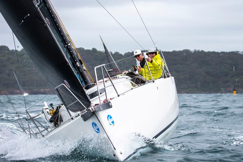 Disko Trooper_Contender Sailcloth co-skippers looking happy after the start - Bird Island Race  photo copyright Ashey Dart taken at Cruising Yacht Club of Australia and featuring the IRC class