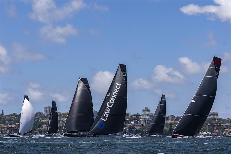 The fleet rocketing off the start - 2024 SOLAS Big Boat Challenge - photo © CYCA | Andrea Francolini