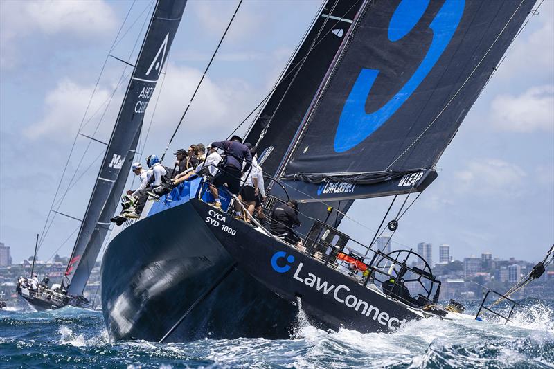 LawConnect in hot pursuit of Master Lock Comanche - 2024 SOLAS Big Boat Challenge - photo © CYCA | Andrea Francolini