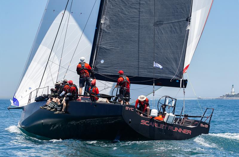 Scarlet Runner hot favourity for Line honours - Melbourne to Hobart Yacht Race photo copyright Steb fisher taken at Ocean Racing Club of Victoria and featuring the IRC class