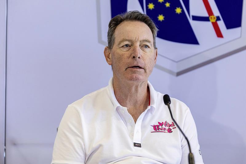 Carl Crafoord during the Line Honours Press Conference photo copyright Rolex | Andrea Francolini taken at Australian 18 Footers League and featuring the IRC class