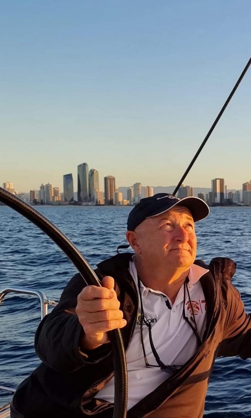 Southport Yacht Club Commodore, Glenn Burrell at the helm photo copyright Southport Yacht Club taken at Southport Yacht Club, Australia and featuring the IRC class