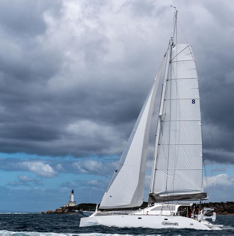 Rushour clears the traffic on their way to Hobart photo copyright Michael Currie taken at Ocean Racing Club of Victoria and featuring the IRC class