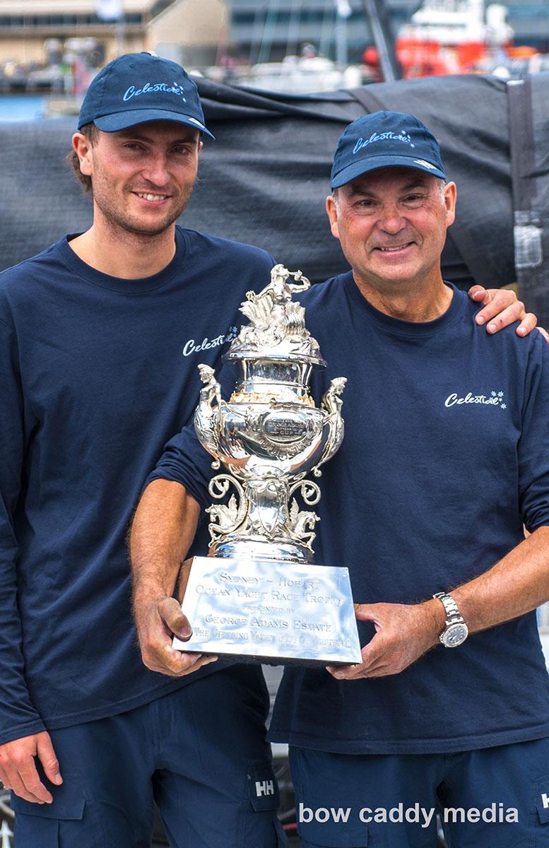 Sam Haynes with his son Will - photo © Bow Caddy Media