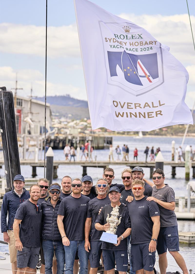 Sam Haynes and his crew being presented with the George Adams Tattersall Cup - photo © Rolex | Carlo Borlenghi