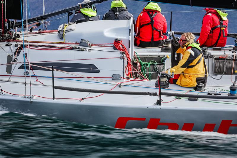 Chutzpah's crew looking at the sail trim - 2024 Rolex Sydney Hobart Yacht Race - photo © CYCA | Salty Dingo