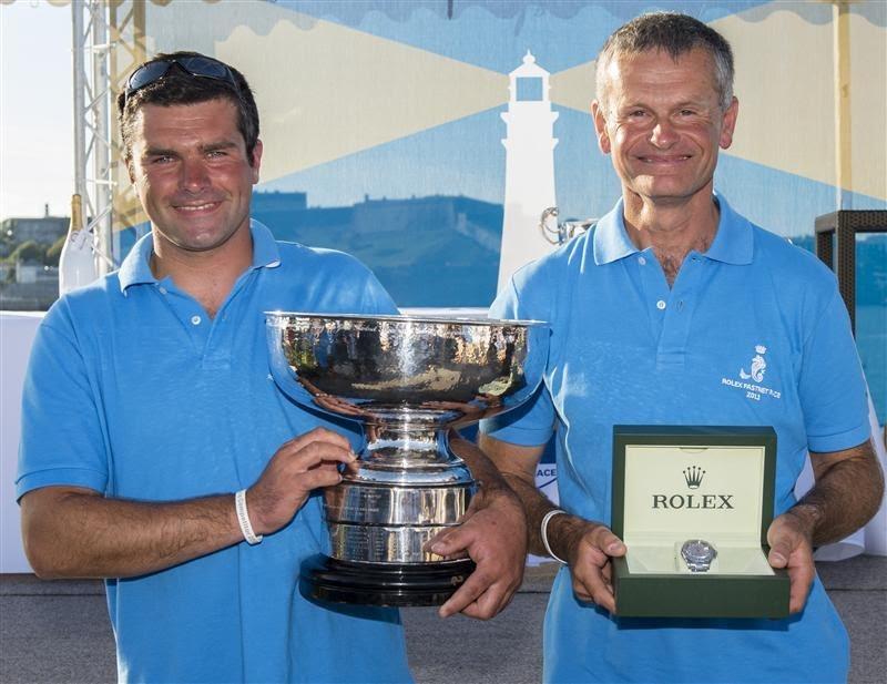 Alexis & Pascal Loison won the Fastnet Challenge Cup in 2013 photo copyright Paul Wyeth / pwpictures.com taken at Royal Ocean Racing Club and featuring the IRC class