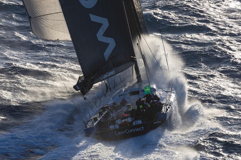 LawConnect on their way to win Line Honours for the second consecutive year in the 2024 Rolex Sydney Hobart photo copyright Rolex | Andrea Francolini taken at Cruising Yacht Club of Australia and featuring the IRC class