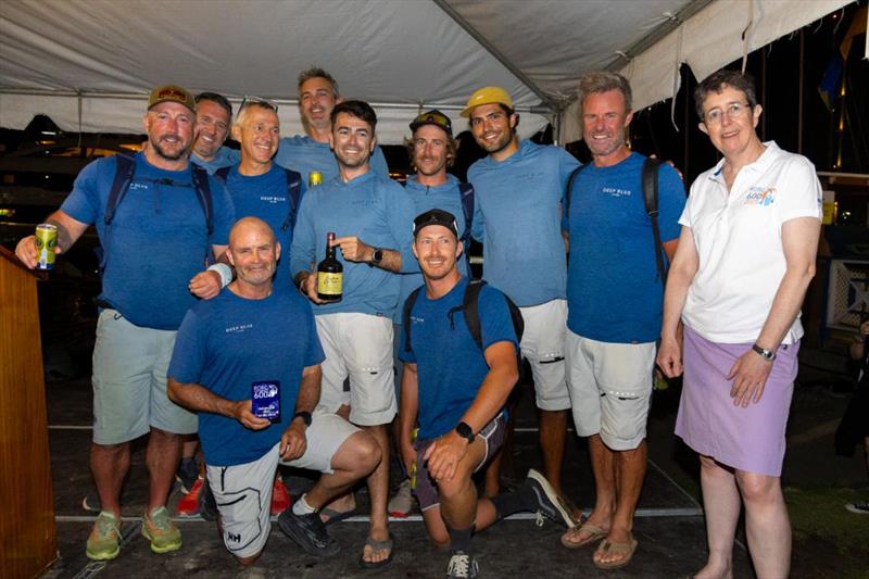 Deep Blue collect prizes for winning IRC Super Zero in the Antigua 360 Race - photo © Tim Wright / Photoaction.com