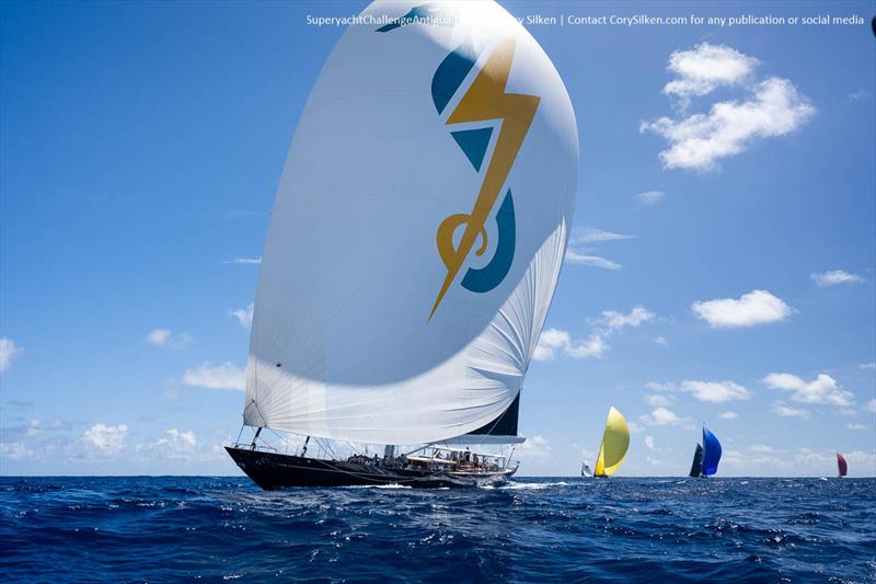 121ft (37m) Dykstra sloop Action - Superyacht Challenge Antigua, Day 2 - photo © Cory Silken