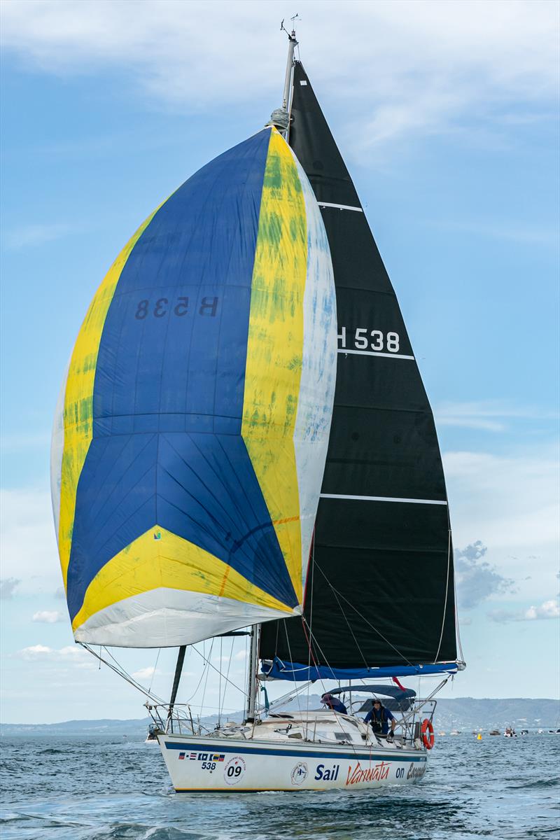 Escapade skippered by Robert and Michael Bradley photo copyright Al Dillon taken at Ocean Racing Club of Victoria and featuring the IRC class