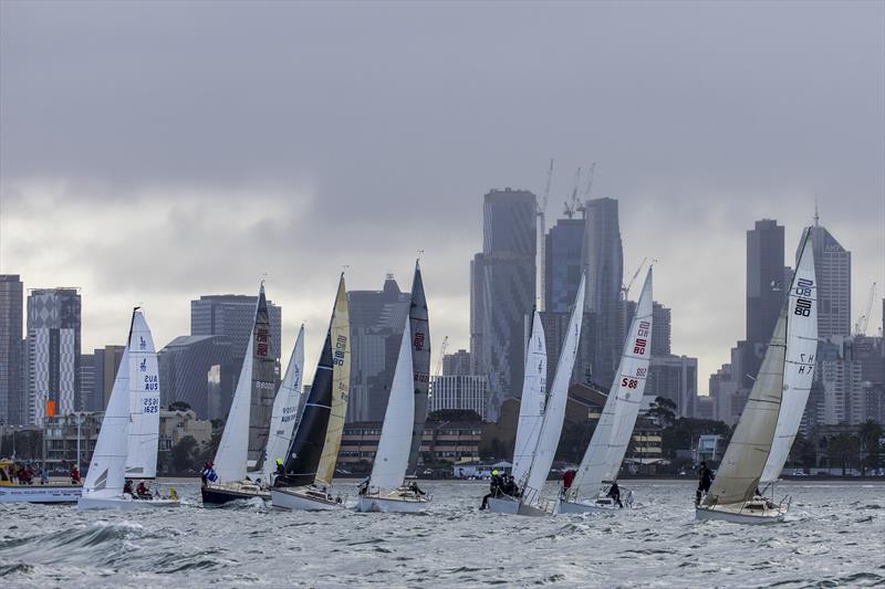 Division 2 start - Australian Women's Keelboat Regatta photo copyright Andrea Francolini taken at Royal Melbourne Yacht Squadron and featuring the IRC class