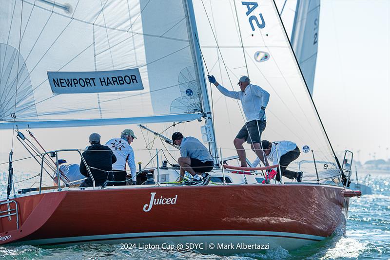 Newport Harbor Yacht Club Jump to Third Overall on Day 2 After a Series of Top Placements - 2024 Lipton Cup photo copyright Mark Albertazzi taken at San Diego Yacht Club and featuring the J105 class