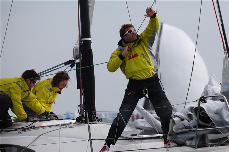 J/111 racing at Spi Ouest photo copyright Stefane Blom taken at Société Nautique de La Trinité-sur-Mer and featuring the J111 class