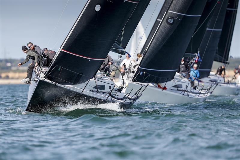 Jitterbug leads McFly in the J/111 Class - RORC Vice Admiral's Cup 2024 photo copyright Paul Wyeth / RORC taken at Royal Ocean Racing Club and featuring the J111 class