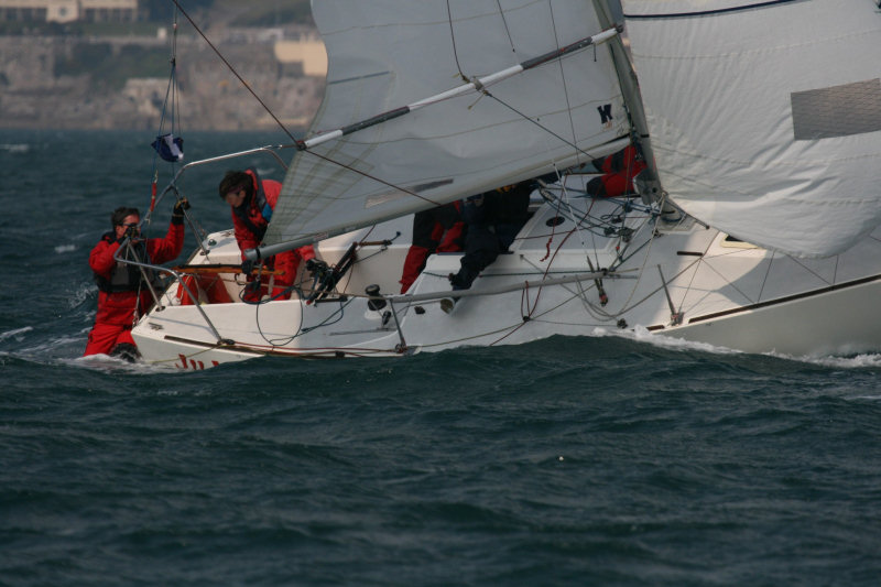 Gusts of over 45 knots recorded on the first day of the Saltash SC Duchy Timber Spring Series photo copyright Saltash Sailing Club taken at Saltash Sailing Club and featuring the J/24 class