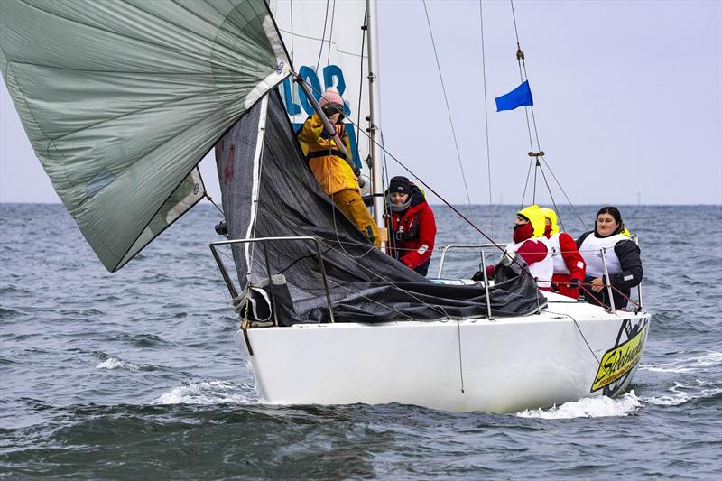 Sophie Davidson's Sidetracked crew - Australian Women's Keelboat Regatta 2024 photo copyright Andrea Francolini taken at Royal Melbourne Yacht Squadron and featuring the J/24 class