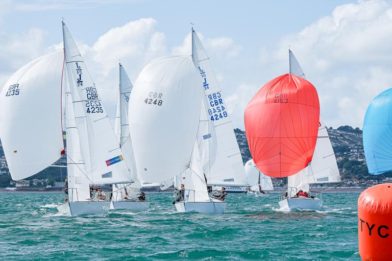 J/24s at the Torbay Royal Regatta 2024 photo copyright Tania Hutchings / www.50northphotography.co.uk taken at Royal Torbay Yacht Club and featuring the J/24 class