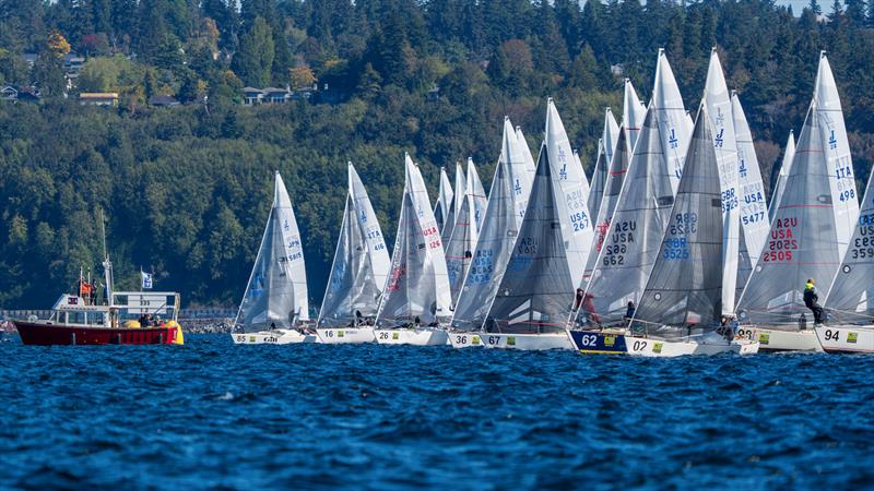 J/24 World Championship in Seattle - Practice race photo copyright Dennis Pearce taken at Corinthian Yacht Club of Seattle and featuring the J/24 class