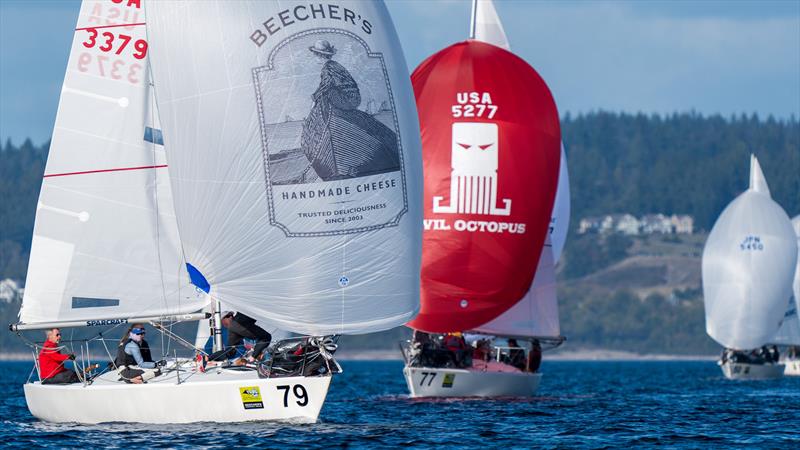 Kurt Dammeier (primary sponsor) on board 'Amuse Bouche' on day 4 - J/24 World Championship in Seattle photo copyright Dennis Pearce taken at Corinthian Yacht Club of Seattle and featuring the J/24 class