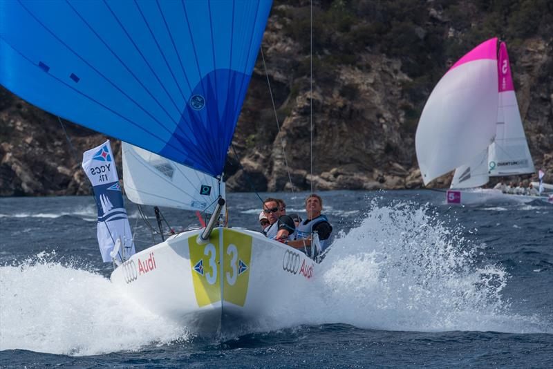 Day 2 of the Sailing Champions League at Porto Cervo photo copyright SCL / YCCS / Francesco Nonnoi taken at Yacht Club Costa Smeralda and featuring the J70 class