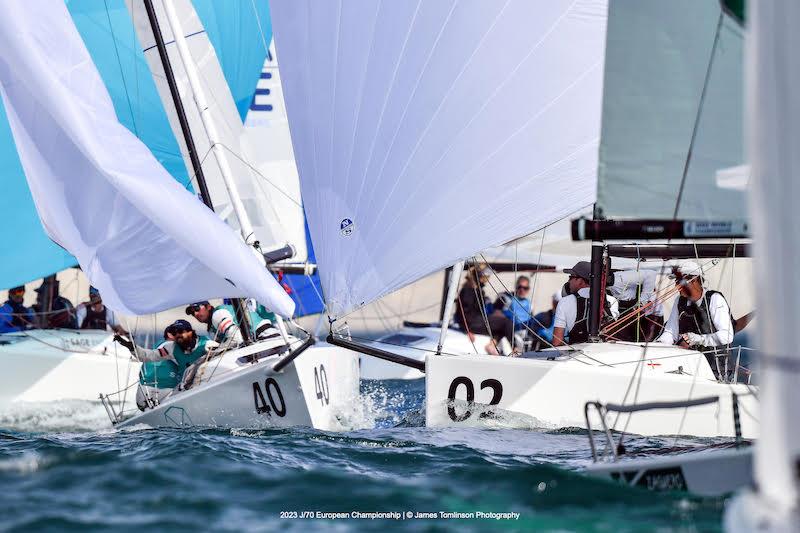 2023 J/70 European Championship - Intense jousting on the downwind legs - photo © James Tomlinson