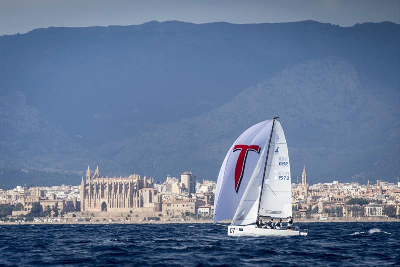 Brutus II on day 4 of the Sandberg Estates J/70 Worlds in Palma photo copyright SailingShots by María Muiña taken at Real Club Náutico de Palma and featuring the J70 class