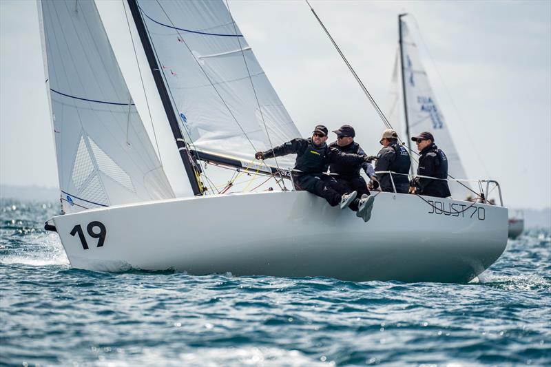 Rod Warren's Joust sits fourth overall after Day 1 -  - Victorian J70 State Championships - photo © Alex Dare, Down Under Sail