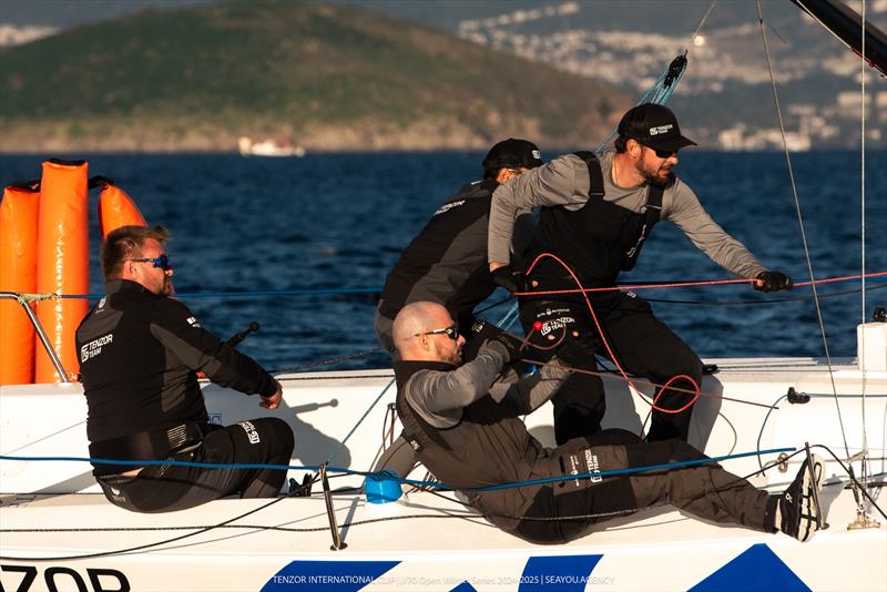 Tenzor International Cup - J/70 Open Winter Series - Stage 2 Day 1 photo copyright SeaYou Agency taken at Tenzor Sailing Club and featuring the J70 class