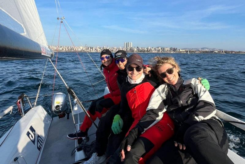 Happy faces in the Tenzor International Cup - J/70 Open Winter Series 2024-2025 photo copyright Eker Sailing Team taken at  and featuring the J70 class