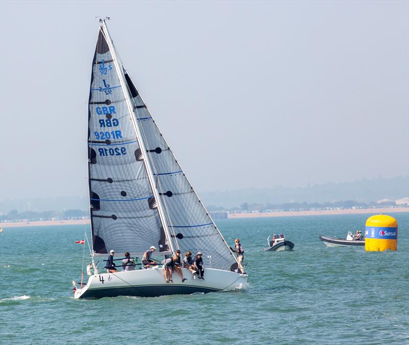 J92 Jambo on Cowes Week day 5 photo copyright Martin Augustus / www.sailingimages.co.uk taken at Cowes Combined Clubs and featuring the J92 class