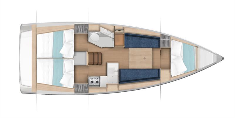 Jeanneau Sun Odyssey 350 - Three cabin - photo © Performance Boating