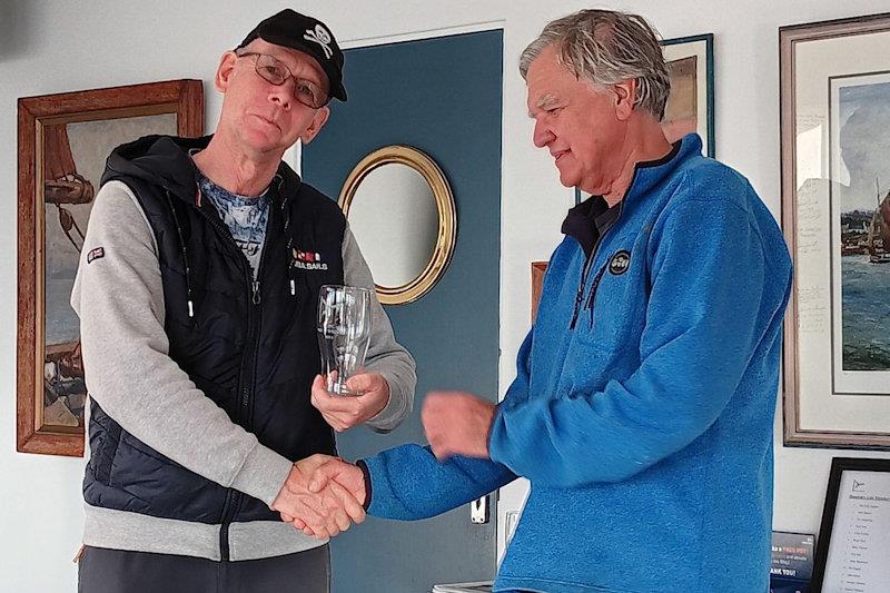 Jonathan Miles wins the North Devon Wrecker pursuit race photo copyright Simon Fleet taken at North Devon Yacht Club and featuring the K1 class