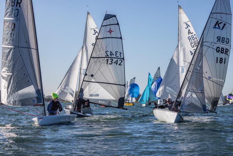 Coming down to the leeward mark during the 2025 Notts County Cooler photo copyright David Eberlin taken at Notts County Sailing Club and featuring the K1 class