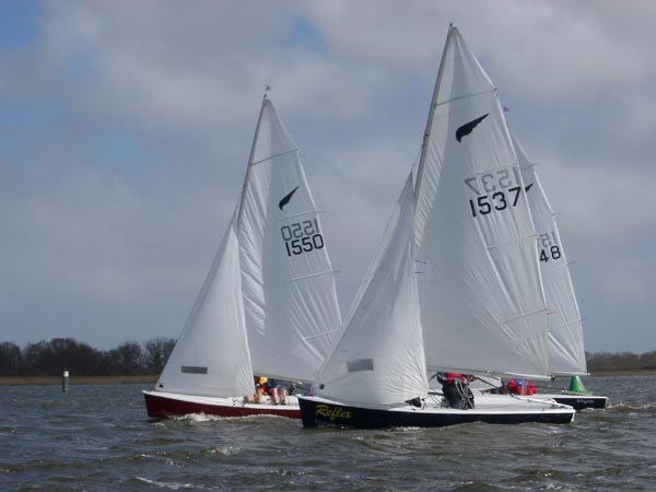 Stiff exercise at the Hickling Kestrel open photo copyright Rod Brown-Lee taken at Hickling Broad Sailing Club and featuring the Kestrel class