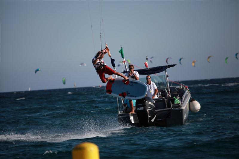 Kiteboard Course Racing Worlds at Cagliari day 3 photo copyright Alberto Foresti / Canon taken at Yacht Club Cagliari and featuring the Kiteboarding class