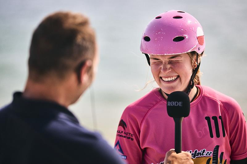 Nina Arcisz coming to terms with her inspiring performance - Kitefoiling Youth World Championships  - photo © Robert Hajduk / IKA media