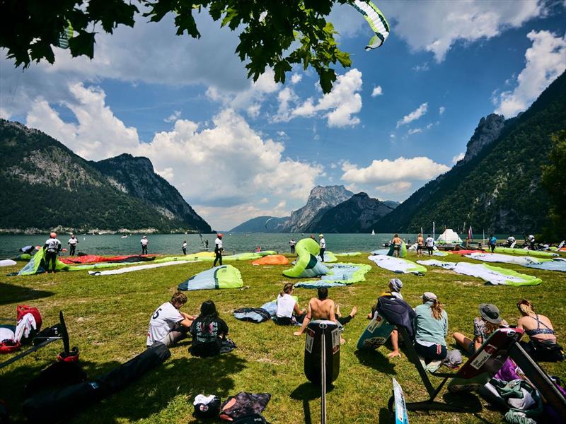 Summer camp vibe in Traunsee - 2022 KiteFoil World Series Traunsee, Day 2 - photo © IKA Media / Robert Hajduk