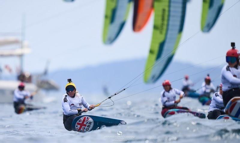 2024 Formula Kite World Championships in Hyères: Ellie Aldridge pounced on an error by Lauriane Nolot to win the last race - photo © IKA Media / Robert Hajduk