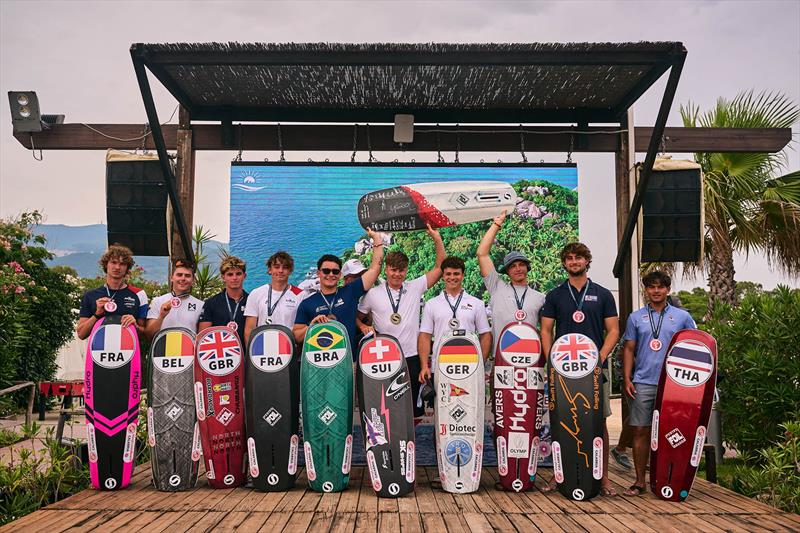 Men's podium - 2024 Formula Kite Youth Worlds - photo © IKA media/ Robert Hajduk