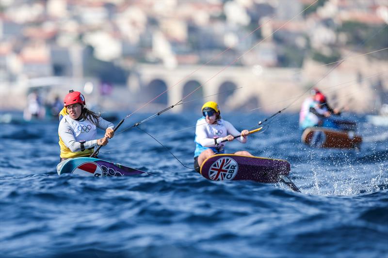 Women's Kite Final Race 1 at the Paris 2024 Olympics - photo © World Sailing / Lloyd Images