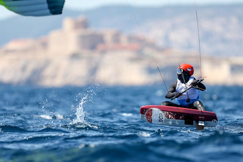 Bronze for Maximilian Maeder (SGP) - Men's Kite Final at Paris 2024 - photo © World Sailing / Sander van der Borch