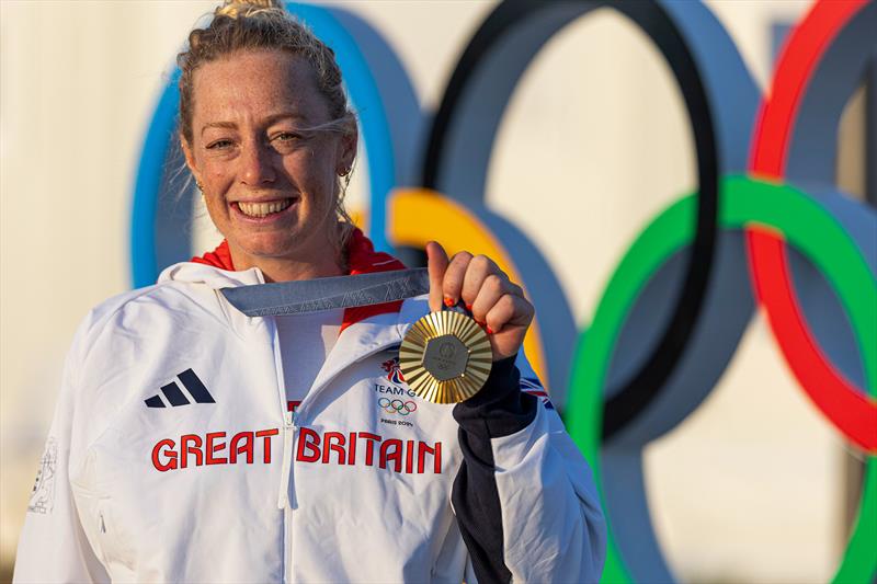 Ellie Aldridge (GBR) wins Women's Kite gold at the Paris 2024 Olympics - photo © Lloyd Images