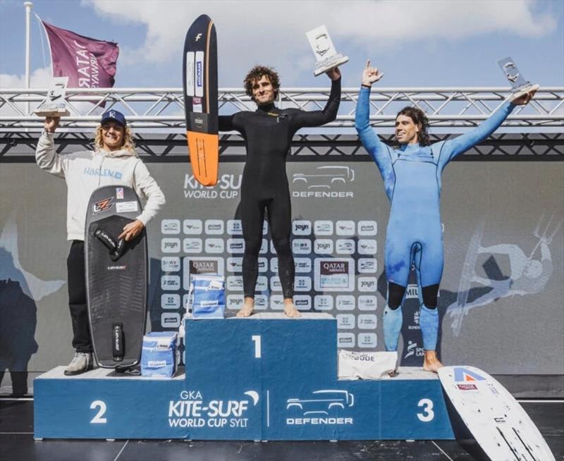 Charles Brodel, Lorenzo Casati and Peer Schnyder - Defender GKA Kite-Surf World Cup Sylt day 6 - photo © Lukas K Stiller